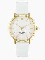 Thumbnail for your product : Kate Spade Metro Goldtone Stainless Steel & Leather Strap Watch