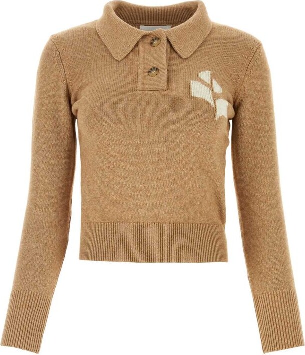 Etoile Isabel Marant Nola Logo Intarsia Polo Jumper