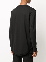 Thumbnail for your product : Balmain Sequin Abstract Motif Cotton Long Sleeve T-Shirt