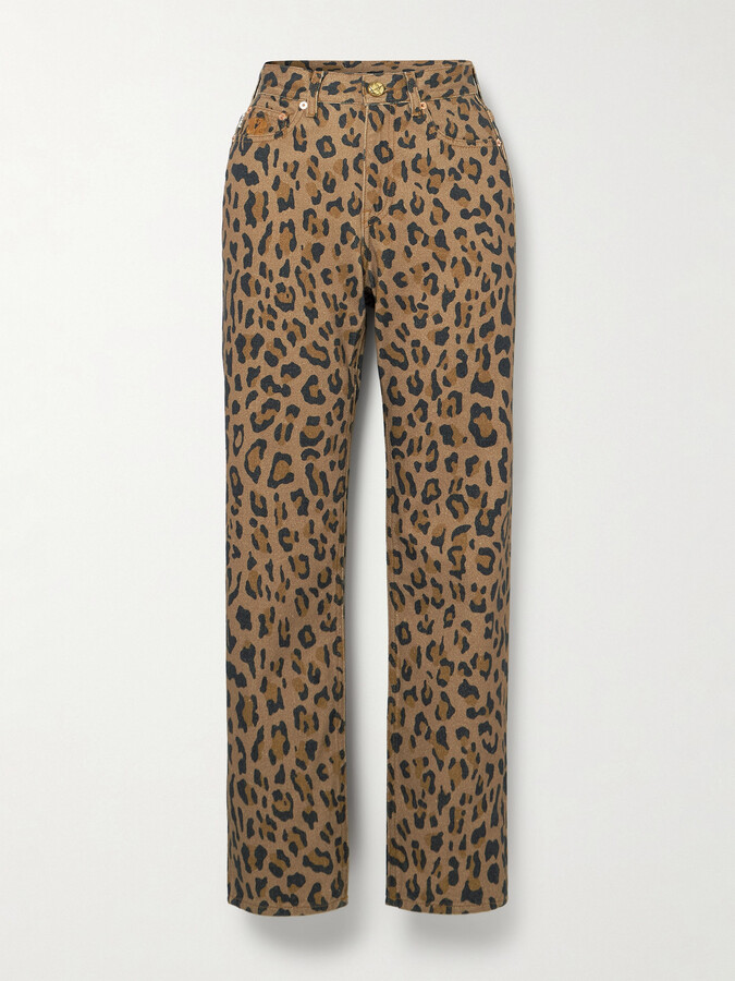 BLAZÉ Milano - Simba Paso Leopard-print Mid-rise Slim-fit Jeans - Animal print