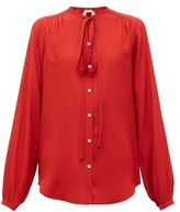 Thumbnail for your product : No.21 Neck-tie Crepe Blouse - Red