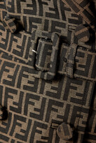 Thumbnail for your product : Fendi Belted Double-breasted Canvas-jacquard Trench Coat - Brown