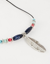 Thumbnail for your product : ASOS Feather Bead Choker Necklace