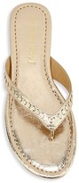 Thumbnail for your product : Jack Rogers Collins Metallic Leather Braid Thong Flip Flops