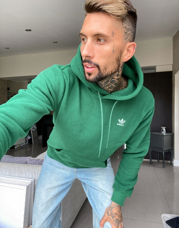 khaki green adidas hoodie mens