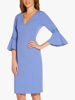 Thumbnail for your product : Adrianna Papell Crepe Bell Sleeve Sheath Dress, Misty Peri
