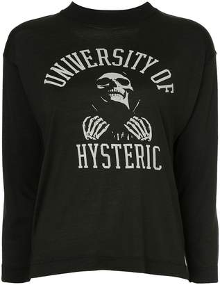 Hysteric Glamour 3/4 sleeve University of HYS T-shirt