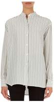 Thumbnail for your product : Victoria Beckham Striped Oversized BandCollar Blouse