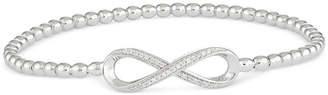 Wrapped Diamond Infinity Beaded Bracelet (1/6 ct. t.w.) in Sterling Silver, Created for Macy's