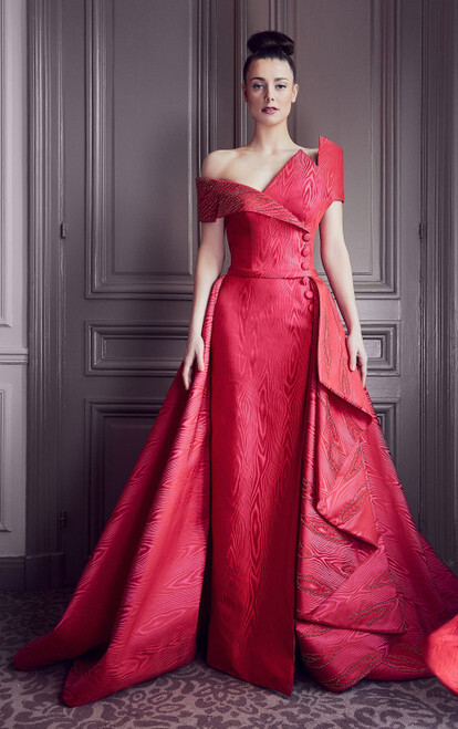 modern evening gown