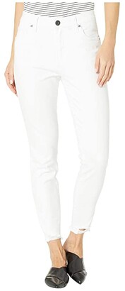 kut from the kloth diana skinny jeans white