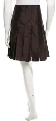 J. Mendel Silk Pleated Skirt