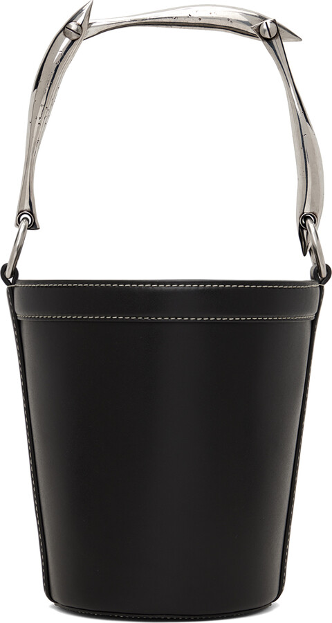 Bottega Veneta Black Sardine Bucket Bag