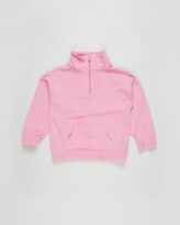 Thumbnail for your product : Cotton On Girl's Pink Sweats - Angelica Half Zip Jumper - Kids - Size 8 YRS at The Iconic