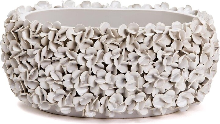 Tozai 12In Hydrangea White Planter - Ceramic