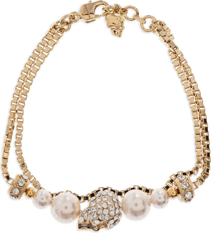 Alexander McQueen Crystal-Embellished Bracelet
