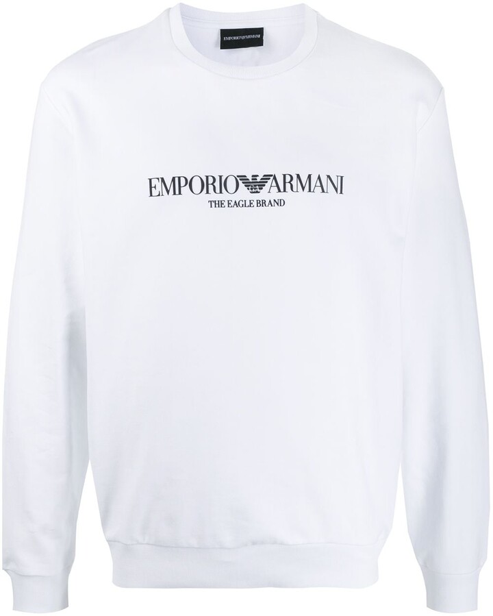 mens white armani hoodie