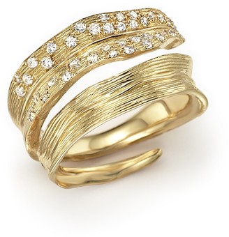 Michael Aram 18K Yellow Gold Palm Bypass Ring with Diamonds