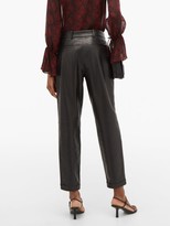 Thumbnail for your product : Nili Lotan Montana Pleated Leather Trousers - Black