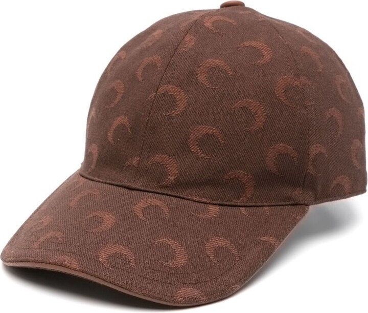 Marine Serre Moon-Jacquard Twill Baseball Cap