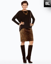 Thumbnail for your product : Chico's Velvet Animal Skirt
