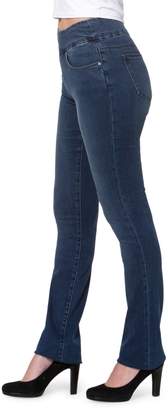 Lola Jeans High-Rise Pull-On Straight Jeans