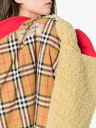 Burberry Lillingstone faux shearling wool blend coat