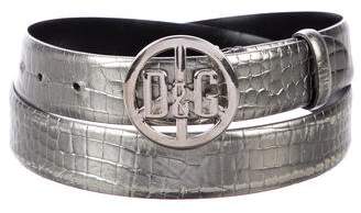 Dolce & Gabbana Embossed Metallic Belt