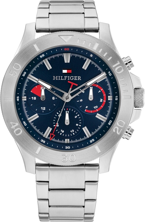 Tommy Hilfiger Men's Quartz Silver Stainless Steel Watch 46mm