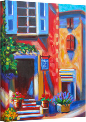ArtWall 'Cafe Tino' by Susi Franco Painting Print on Wrapped Canvas