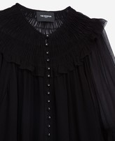 Thumbnail for your product : The Kooples Flowing black shirt with smocked neck