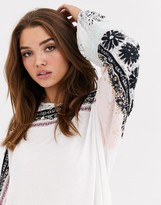 Thumbnail for your product : Free People Tripoli floral embroidered top
