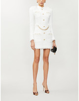 Thumbnail for your product : Balmain Button-embellished tweed mini dress