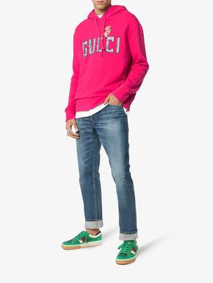 Gucci Mens Pink Cotton Sweatshirt With Piglet, Size: L