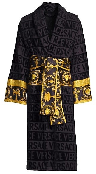 black versace robe mens