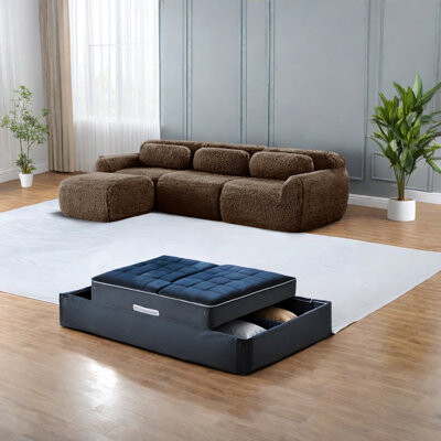 Latitude Run Comfortable Modular Sofas Plush Chocolate Fabric For Living Rooms