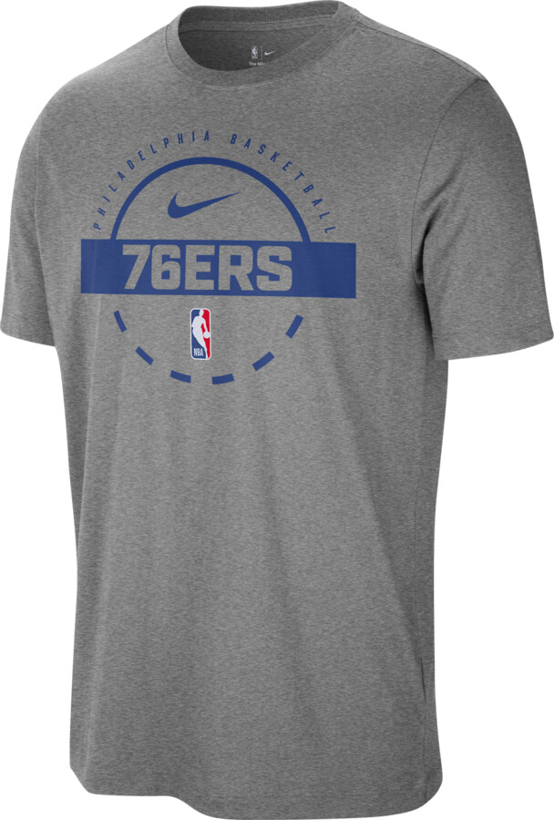 Philadelphia 76ers Nike Men's NBA Practice T-Shirt in Grey | HQ9724-063