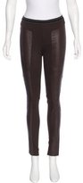 Thumbnail for your product : Burning Torch Leather-Accented Mid-Rise Leggings