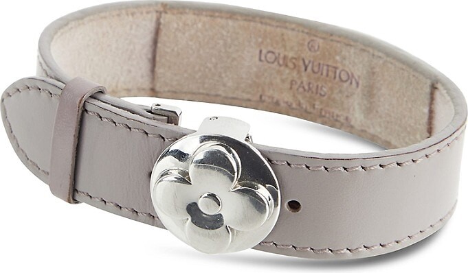 Louis Vuitton Gold-tone Monogram Bracelet LV M6173F Women Excellent S1117