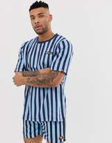 Thumbnail for your product : Ellesse Coral striped t-shirt in navy