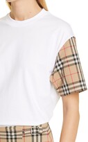 Thumbnail for your product : Burberry Carrick Check Sleeve Oversize Cotton T-Shirt