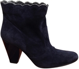 Thumbnail for your product : Tara Jarmon Blue Suede Ankle boots