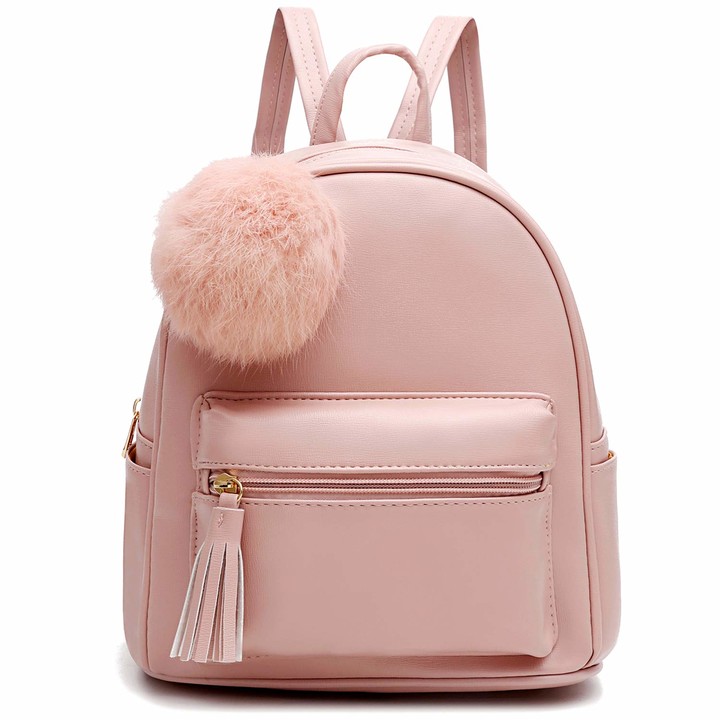hot pink leather backpack
