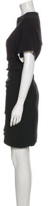 Helmut Lang Crew Neck Knee-Length Dress Black