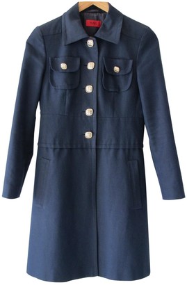 HUGO BOSS Navy Cotton Coat for Women