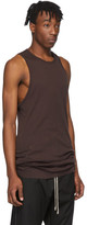 Thumbnail for your product : Rick Owens Burgundy Anthem Rib Tank Top
