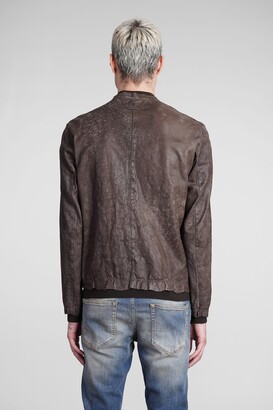Salvatore Santoro Leather Jacket In Brown Leather