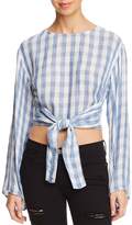 Thumbnail for your product : Bella Dahl Tie-Front Button-Down Gingham Top