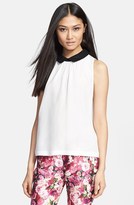 Thumbnail for your product : Kate Spade Lace Collar Silk Top