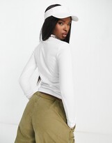 Thumbnail for your product : Urban Classics long sleeve cut out top in white
